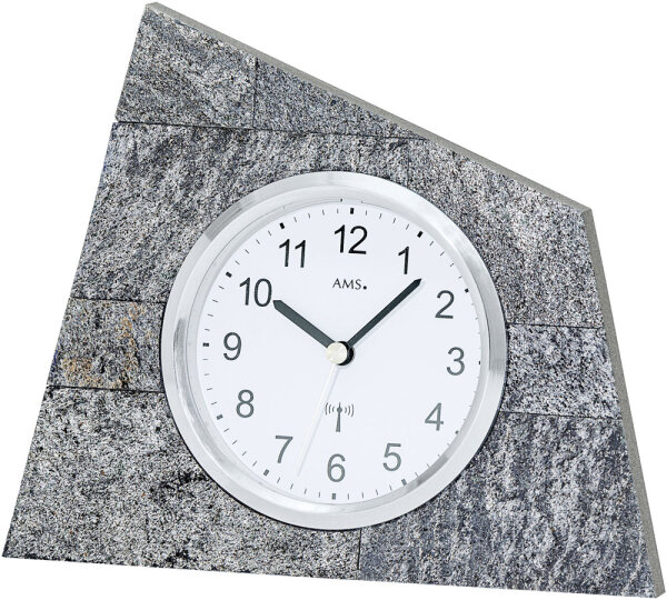 reloj de mesa moderno con revestimiento de piedra natural - AMS Modelo: 5176