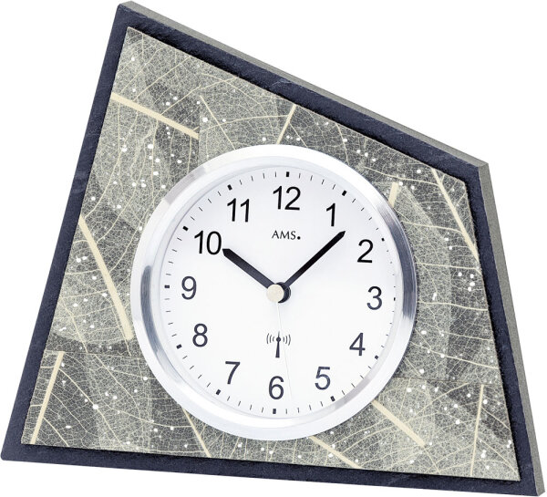 reloj de mesa moderno con revestimiento de hoja de árbol natural - AMS Modelo: 5177