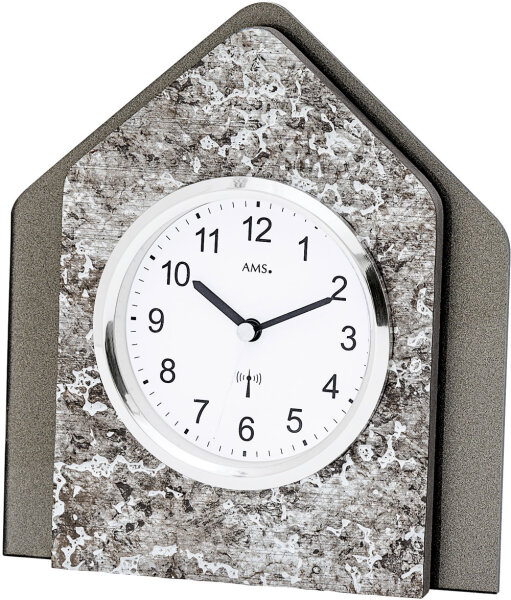 reloj de mesa moderno con revestimiento metálico - AMS Modelo: 5169