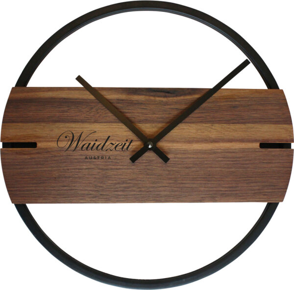 Waidzeit 33-WNW-04 Novum reloj de pared moderno, hecho de madera de roble local