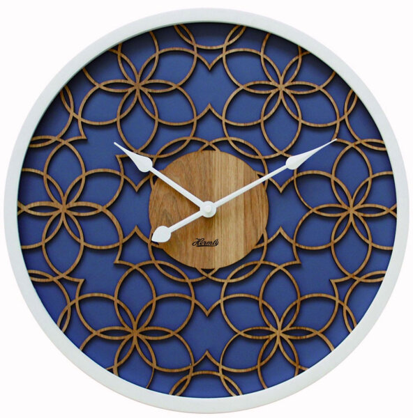 reloj de pared moderno, azul - Hermle Modelo: 30102-002100