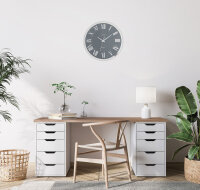 reloj de pared en gris plateado metal - JVD Modelo: NS22006.4