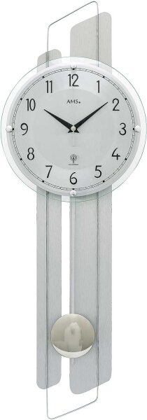moderno reloj de péndulo con incrustación de heno alpino - AMS Modelo: 5330