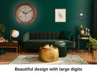 Artvendis-by-AMS 5575B reloj de pared radiocontrolado reloj de jardín