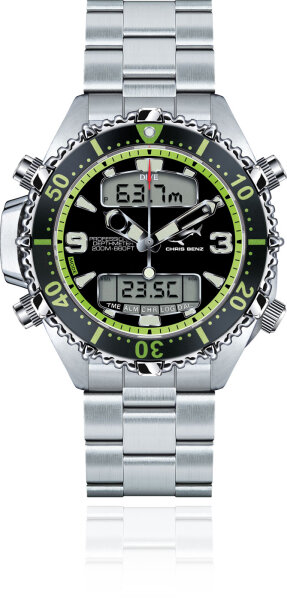 Chirs Benz CB-D200X-G-MB Reloj de hombre de buceo - Serie: Depthmeter Digital 200 M