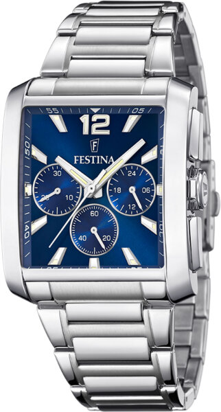 Reloj de hombre cronógrafo de acero inoxidable, forma rectangular - Festina Modelo: 20635_2