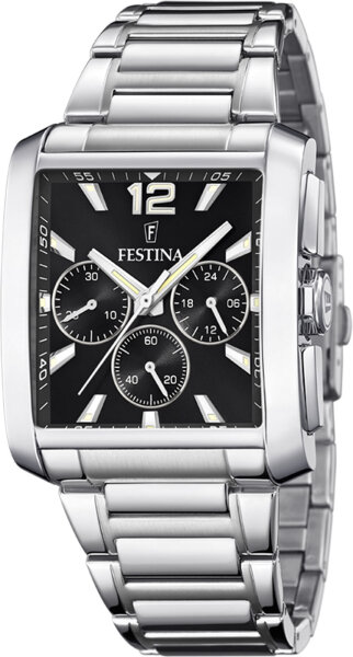 Reloj de hombre cronógrafo de acero inoxidable, forma rectangular - Festina Modelo: 20635_4