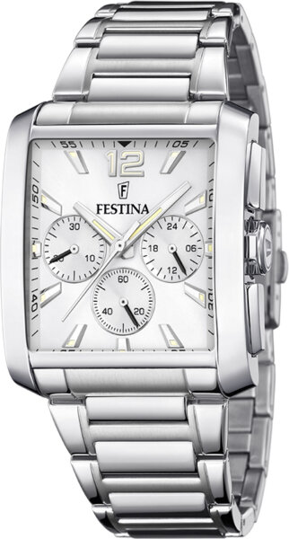 Reloj de hombre cronógrafo de acero inoxidable, forma rectangular - Festina Modelo: 20635_1
