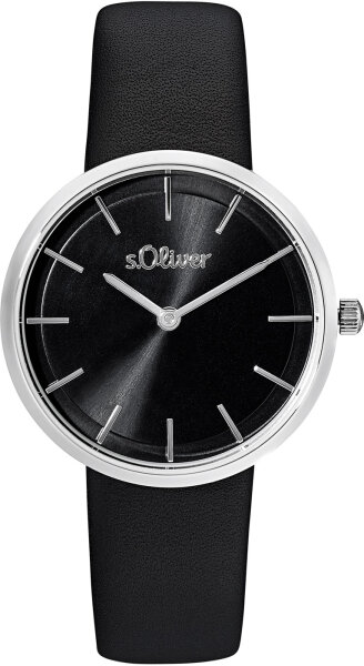 Reloj de mujer con caja de acero inoxidable y correa de cuero - s.Oliver Modelo: 2033557