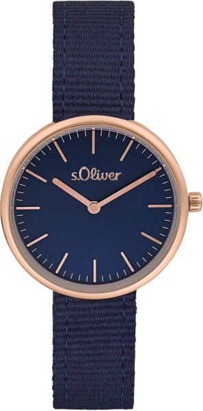 Reloj de mujer con caja de acero inoxidable y correa textil - s.Oliver Modelo: 2033550