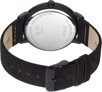 Reloj de hombre de acero inoxidable con correa de cuero - s.Oliver Modelo: 2033497