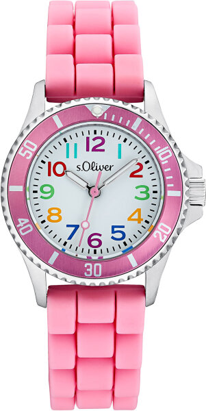 Reloj infantil con correa de silicona y agujas luminiscentes - s.Oliver Modelo: 2033505