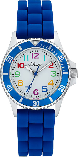 Reloj infantil con correa de silicona y agujas luminiscentes - s.Oliver Modelo: 2033504