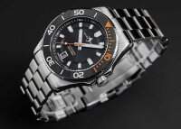 Classic Diver Black/Orange Reloj de buceo - Marc and Sons Modelo: MSD-051-03-S
