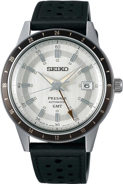Reloj de hombre con correa de cuero negra - Automático - Seiko Modelo: SSK011J1