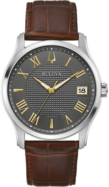 Reloj de hombre, fecha, acero inoxidable - Bulova Modelo: 96B389