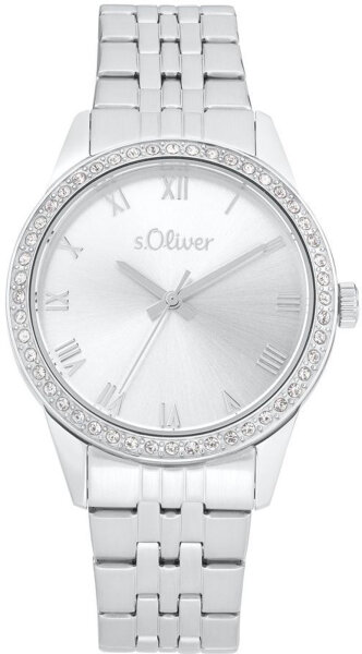 Reloj de mujer con bisel con piedras engastadas - s.Oliver Modelo: 2035427