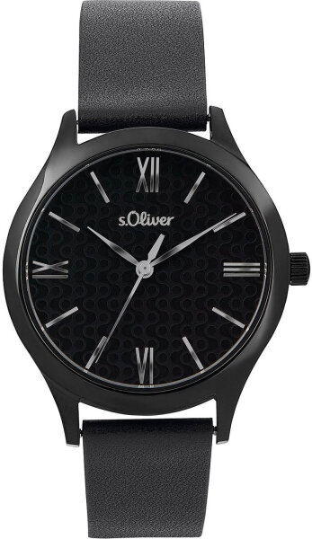 Reloj de mujer con caja de acero inoxidable negra - s.Oliver Modelo: 2035439