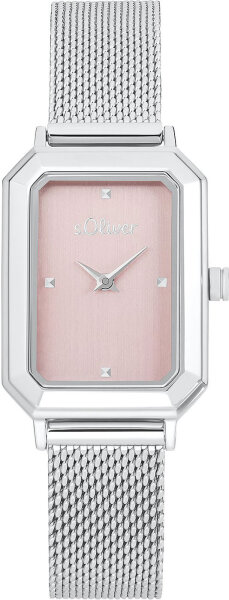 Reloj de mujer con caja rectangular de acero inoxidable - s.Oliver Modelo: 2035437