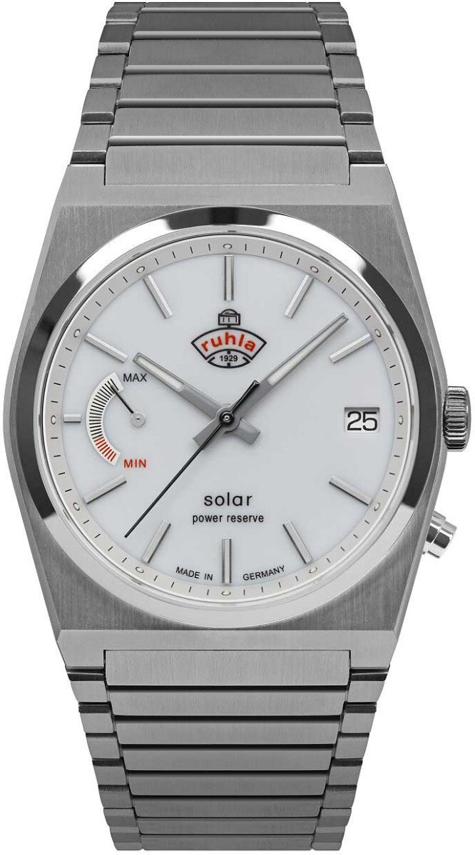 Ruhla Orologio Da Uomo 4640M1 Edizione Space Control – Solar Made In Germany, Cassa Acciaio 40mm, Vetro Zaffiro, Impermeabile 10 ATM