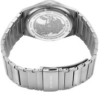 Reloj de hombre, azul, esfera con textura a rayas, agujas e índices luminosos e indicador de fecha, cristal de zafiro - Bering Modelo: 19742-707