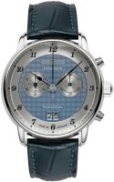 Reloj de hombre, Friedrichshafen, correa de cuero azul...