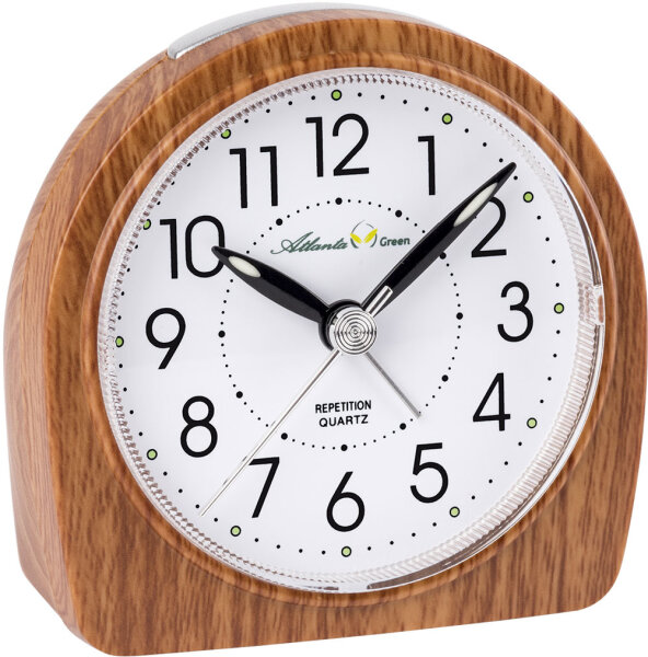 Reloj despertador analógico de materiales renovables – Atlanta Modelo: 2507/23