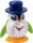 Reloj despertador infantil, pingüino con sombrero, azul, altura 11 cm – JVD Modelo: SR52.6