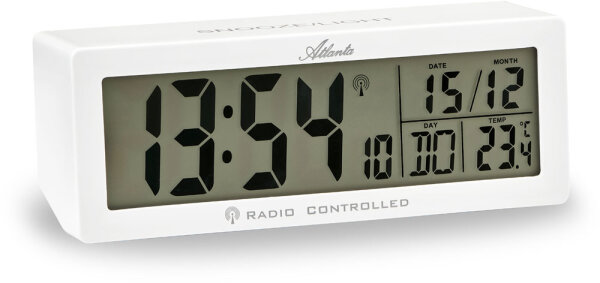 Reloj despertador digital blanco – Atlanta Modelo: 1892/0