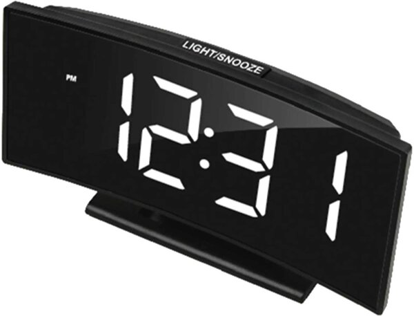 Despertador de red, digital, negro, pantalla blanca – JVD Modelo: SB681.3