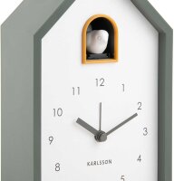 Reloj despertador estilo cucú, analógico, verde – Karlsson Modelo: KA6015GR