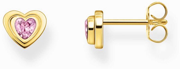 Pendientes de botón corazón con piedra rosa – Thomas Sabo Modell: H2271-414-9