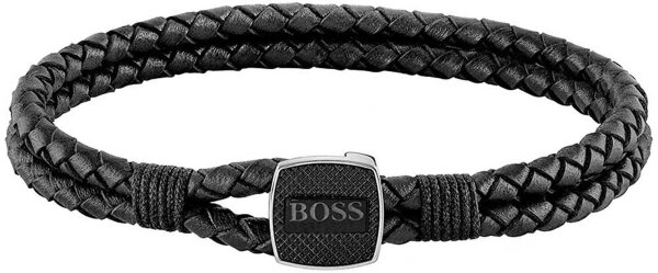 Boss Jewelry 1580047M Pulsera de cuero – negro