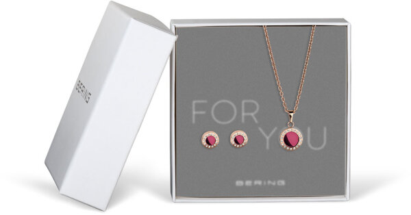ForYou-Set collar con colgante y pendientes de botón – Bering Jewelry Modell: 427-707-Purple
