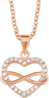 Collar corazón con piedras e infinito –...