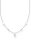 Collar con corazones y piedritas blancas – plata de ley 925