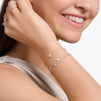 Pulsera de doble hilera con corazones – plata de...