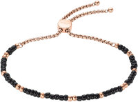 Pulsera con cuentas de cristal negro – s.Oliver...