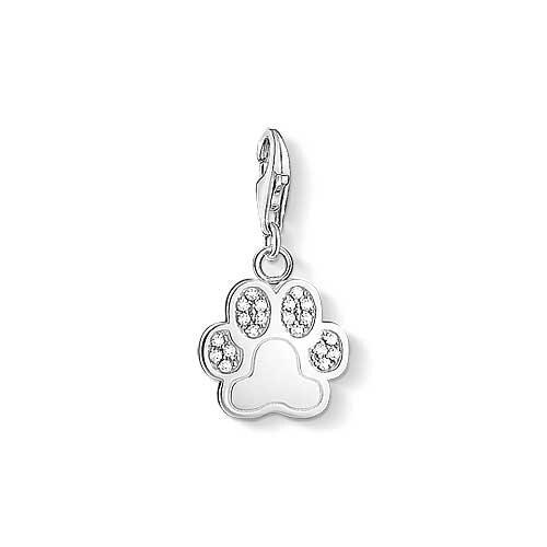 Charm colgante huella con piedras – plata de ley 925