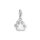 Charm colgante huella con piedras – plata de ley 925