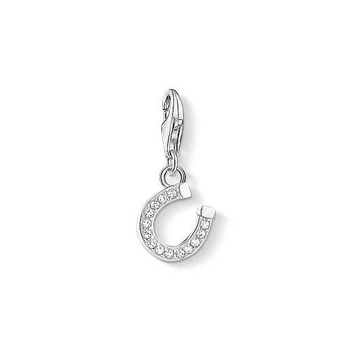 Charm colgante herradura con piedras – plata de ley 925