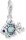 Charm colgante pez con piedras azules – plata de ley 925