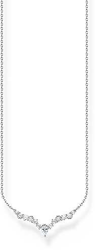 Collar con cristales de hielo y piedras blancas – plata de ley 925