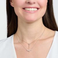 Collar con cristales de hielo y piedras blancas – plata de ley 925