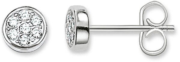 Pendientes de botón “Sparkling Circles” – plata de ley 925