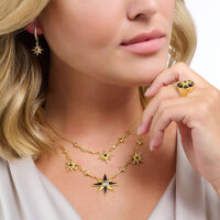 Collar “Realeza” estrella y luna – chapado en oro amarillo de 750