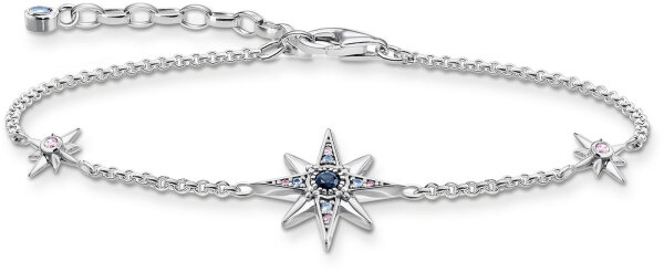 Pulsera “Realeza” estrella con piedras – plata de ley 925