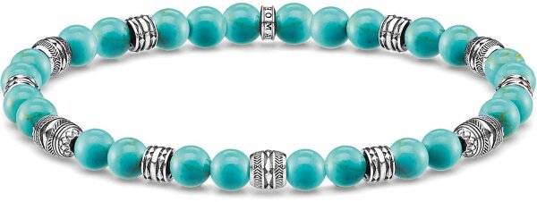 Pulsera de cuentas con elementos decorados – plata de ley 925