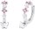 Prinzessin Lillifee 2027893 Pendientes de aro con colgante y piedras