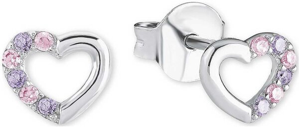 Prinzessin Lillifee 2021106 Pendientes de botón corazón con piedras